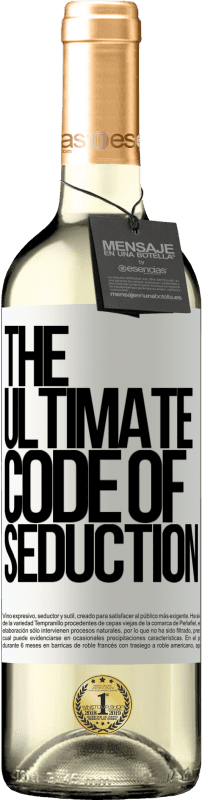 29,95 € Envoi gratuit | Vin blanc Édition WHITE The ultimate code of seduction Étiquette Blanche. Étiquette personnalisable Vin jeune Récolte 2024 Verdejo