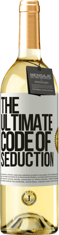 29,95 € Kostenloser Versand | Weißwein WHITE Ausgabe The ultimate code of seduction Weißes Etikett. Anpassbares Etikett Junger Wein Ernte 2023 Verdejo