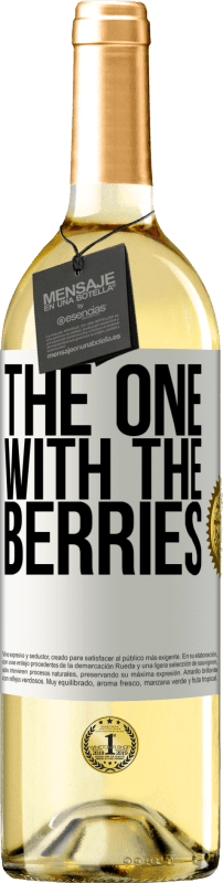 29,95 € Бесплатная доставка | Белое вино Издание WHITE The one with the berries Белая этикетка. Настраиваемая этикетка Молодое вино Урожай 2024 Verdejo