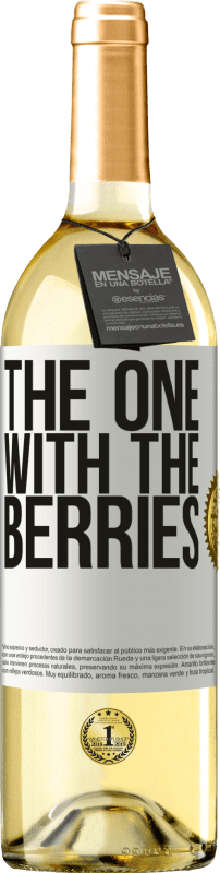 29,95 € Kostenloser Versand | Weißwein WHITE Ausgabe The one with the berries Weißes Etikett. Anpassbares Etikett Junger Wein Ernte 2023 Verdejo