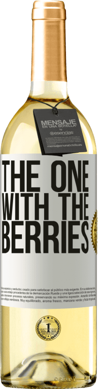 29,95 € Kostenloser Versand | Weißwein WHITE Ausgabe The one with the berries Weißes Etikett. Anpassbares Etikett Junger Wein Ernte 2024 Verdejo