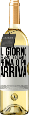 29,95 € Spedizione Gratuita | Vino bianco Edizione WHITE Il giorno che meno te lo aspetti, prima o poi arriva Etichetta Bianca. Etichetta personalizzabile Vino giovane Raccogliere 2024 Verdejo