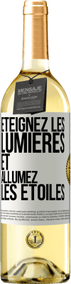 29,95 € Envoi gratuit | Vin blanc Édition WHITE Éteignez les lumières et allumez les étoiles Étiquette Blanche. Étiquette personnalisable Vin jeune Récolte 2023 Verdejo