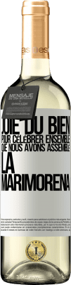 29,95 € Envoi gratuit | Vin blanc Édition WHITE Joie du bien, pour célébrer ensemble que nous avons assemblé la marimorena Étiquette Blanche. Étiquette personnalisable Vin jeune Récolte 2024 Verdejo