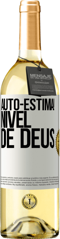 29,95 € Envio grátis | Vinho branco Edição WHITE Auto-estima! Nível de Deus Etiqueta Branca. Etiqueta personalizável Vinho jovem Colheita 2024 Verdejo