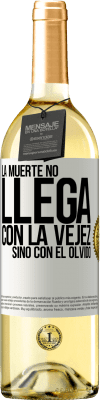 29,95 € Envío gratis | Vino Blanco Edición WHITE La muerte no llega con la vejez, sino con el olvido Etiqueta Blanca. Etiqueta personalizable Vino joven Cosecha 2023 Verdejo