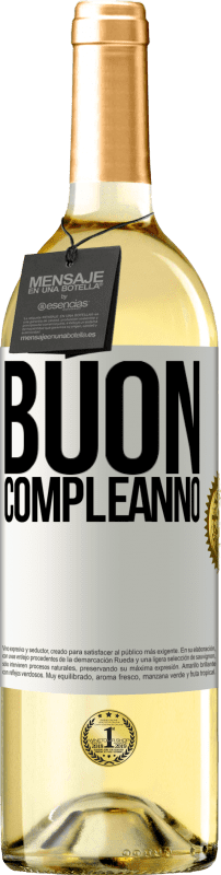 29,95 € Spedizione Gratuita | Vino bianco Edizione WHITE Buon compleanno Etichetta Bianca. Etichetta personalizzabile Vino giovane Raccogliere 2024 Verdejo