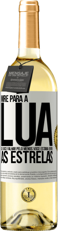 29,95 € Envio grátis | Vinho branco Edição WHITE Mire para a lua, se você falhar pelo menos você estará entre as estrelas Etiqueta Branca. Etiqueta personalizável Vinho jovem Colheita 2024 Verdejo