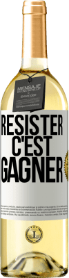 29,95 € Envoi gratuit | Vin blanc Édition WHITE Résister c'est gagner Étiquette Blanche. Étiquette personnalisable Vin jeune Récolte 2023 Verdejo