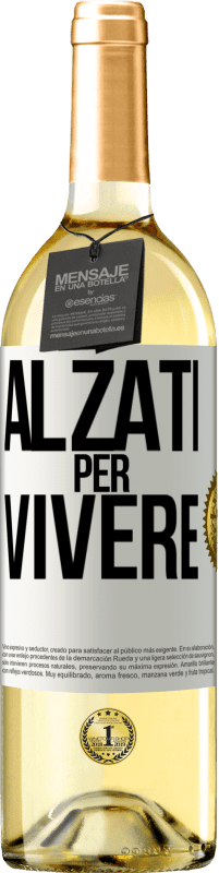 29,95 € Spedizione Gratuita | Vino bianco Edizione WHITE Alzati per vivere Etichetta Bianca. Etichetta personalizzabile Vino giovane Raccogliere 2023 Verdejo