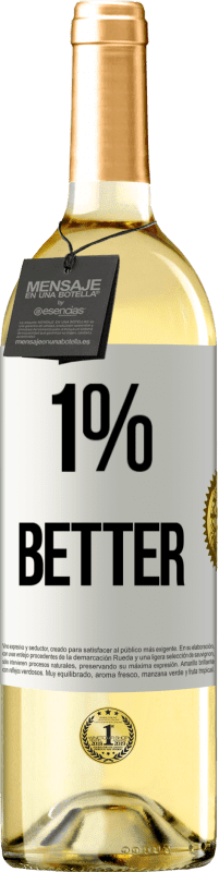 29,95 € Kostenloser Versand | Weißwein WHITE Ausgabe 1% Better Weißes Etikett. Anpassbares Etikett Junger Wein Ernte 2025 Verdejo