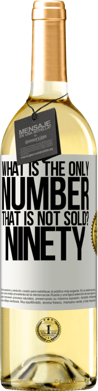 29,95 € Free Shipping | White Wine WHITE Edition What is the only number that is not sold? Ninety White Label. Customizable label Young wine Harvest 2023 Verdejo