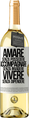 29,95 € Spedizione Gratuita | Vino bianco Edizione WHITE Amare senza possedere, accompagnare senza invadere, vivere senza dipendere Etichetta Bianca. Etichetta personalizzabile Vino giovane Raccogliere 2024 Verdejo