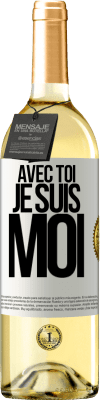 29,95 € Envoi gratuit | Vin blanc Édition WHITE Avec toi, je suis moi Étiquette Blanche. Étiquette personnalisable Vin jeune Récolte 2025 Verdejo