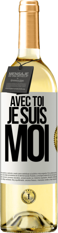 29,95 € Envoi gratuit | Vin blanc Édition WHITE Avec toi, je suis moi Étiquette Blanche. Étiquette personnalisable Vin jeune Récolte 2023 Verdejo