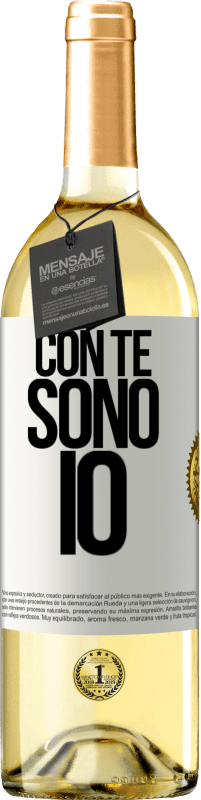 29,95 € Spedizione Gratuita | Vino bianco Edizione WHITE Con te sono io Etichetta Bianca. Etichetta personalizzabile Vino giovane Raccogliere 2023 Verdejo