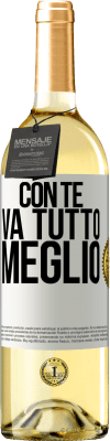 29,95 € Spedizione Gratuita | Vino bianco Edizione WHITE Con te va tutto meglio Etichetta Bianca. Etichetta personalizzabile Vino giovane Raccogliere 2024 Verdejo