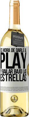 29,95 € Envío gratis | Vino Blanco Edición WHITE Es hora de darle al play y bailar bajo las estrellas Etiqueta Blanca. Etiqueta personalizable Vino joven Cosecha 2023 Verdejo