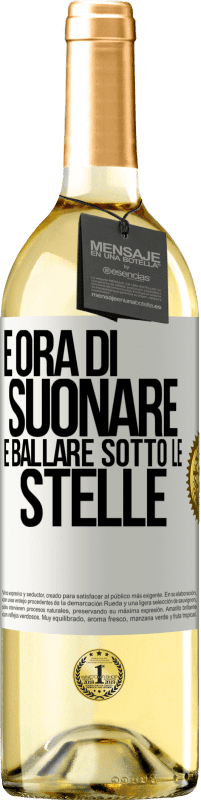 29,95 € Spedizione Gratuita | Vino bianco Edizione WHITE È ora di suonare e ballare sotto le stelle Etichetta Bianca. Etichetta personalizzabile Vino giovane Raccogliere 2023 Verdejo