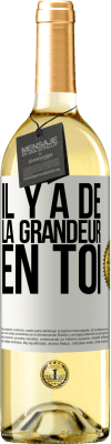 29,95 € Envoi gratuit | Vin blanc Édition WHITE Il y a de la grandeur en toi Étiquette Blanche. Étiquette personnalisable Vin jeune Récolte 2023 Verdejo