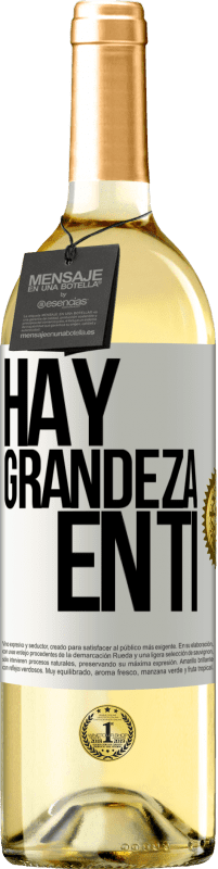 29,95 € Envío gratis | Vino Blanco Edición WHITE Hay grandeza en ti Etiqueta Blanca. Etiqueta personalizable Vino joven Cosecha 2024 Verdejo