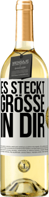 29,95 € Kostenloser Versand | Weißwein WHITE Ausgabe Es steckt Größe in dir Weißes Etikett. Anpassbares Etikett Junger Wein Ernte 2023 Verdejo