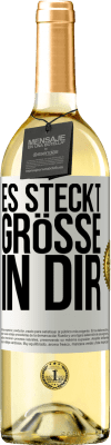 29,95 € Kostenloser Versand | Weißwein WHITE Ausgabe Es steckt Größe in dir Weißes Etikett. Anpassbares Etikett Junger Wein Ernte 2025 Verdejo