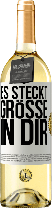 29,95 € Kostenloser Versand | Weißwein WHITE Ausgabe Es steckt Größe in dir Weißes Etikett. Anpassbares Etikett Junger Wein Ernte 2023 Verdejo