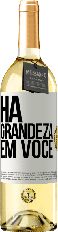 29,95 € Envio grátis | Vinho branco Edição WHITE Há grandeza em você Etiqueta Branca. Etiqueta personalizável Vinho jovem Colheita 2024 Verdejo