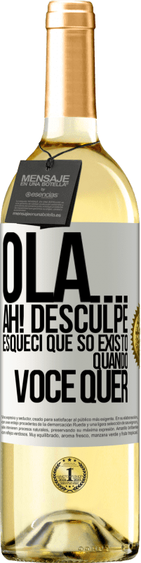 29,95 € Envio grátis | Vinho branco Edição WHITE Olá ... Ah! Desculpe. Esqueci que só existo quando você quer Etiqueta Branca. Etiqueta personalizável Vinho jovem Colheita 2024 Verdejo