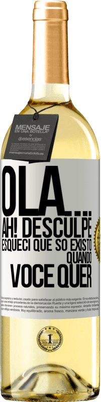 29,95 € Envio grátis | Vinho branco Edição WHITE Olá ... Ah! Desculpe. Esqueci que só existo quando você quer Etiqueta Branca. Etiqueta personalizável Vinho jovem Colheita 2025 Verdejo