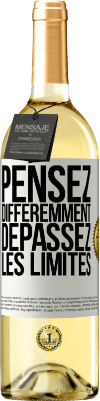 29,95 € Envoi gratuit | Vin blanc Édition WHITE Pensez différemment. Dépassez les limites Étiquette Blanche. Étiquette personnalisable Vin jeune Récolte 2024 Verdejo