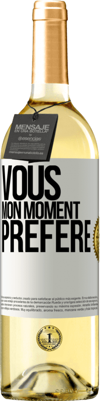 29,95 € Envoi gratuit | Vin blanc Édition WHITE Vous. Mon moment préféré Étiquette Blanche. Étiquette personnalisable Vin jeune Récolte 2024 Verdejo