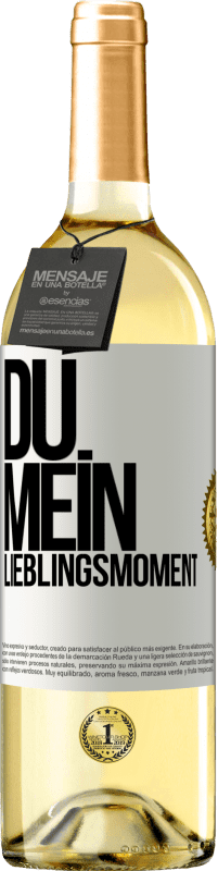 29,95 € Kostenloser Versand | Weißwein WHITE Ausgabe Du. Mein Lieblingsmoment Weißes Etikett. Anpassbares Etikett Junger Wein Ernte 2023 Verdejo