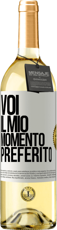 29,95 € Spedizione Gratuita | Vino bianco Edizione WHITE Voi. Il mio momento preferito Etichetta Bianca. Etichetta personalizzabile Vino giovane Raccogliere 2023 Verdejo