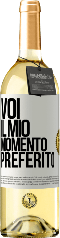 29,95 € Spedizione Gratuita | Vino bianco Edizione WHITE Voi. Il mio momento preferito Etichetta Bianca. Etichetta personalizzabile Vino giovane Raccogliere 2025 Verdejo