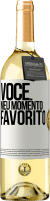 29,95 € Envio grátis | Vinho branco Edição WHITE Você. Meu momento favorito Etiqueta Branca. Etiqueta personalizável Vinho jovem Colheita 2023 Verdejo