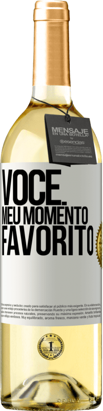 29,95 € Envio grátis | Vinho branco Edição WHITE Você. Meu momento favorito Etiqueta Branca. Etiqueta personalizável Vinho jovem Colheita 2023 Verdejo