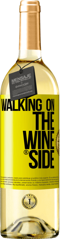 29,95 € Бесплатная доставка | Белое вино Издание WHITE Walking on the Wine Side® Желтая этикетка. Настраиваемая этикетка Молодое вино Урожай 2023 Verdejo