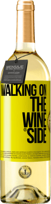 29,95 € Envío gratis | Vino Blanco Edición WHITE Walking on the Wine Side® Etiqueta Amarilla. Etiqueta personalizable Vino joven Cosecha 2025 Verdejo