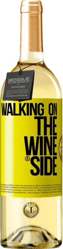 29,95 € Kostenloser Versand | Weißwein WHITE Ausgabe Walking on the Wine Side® Gelbes Etikett. Anpassbares Etikett Junger Wein Ernte 2022 Verdejo