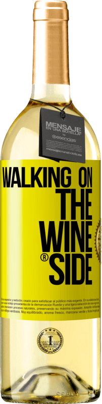 29,95 € Spedizione Gratuita | Vino bianco Edizione WHITE Walking on the Wine Side® Etichetta Gialla. Etichetta personalizzabile Vino giovane Raccogliere 2024 Verdejo