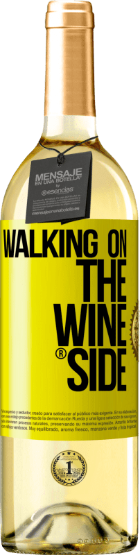 29,95 € Envio grátis | Vinho branco Edição WHITE Walking on the Wine Side® Etiqueta Amarela. Etiqueta personalizável Vinho jovem Colheita 2025 Verdejo