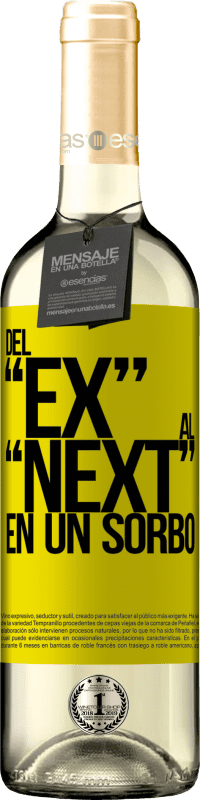 29,95 € Envoi gratuit | Vin blanc Édition WHITE Du EX au NEXT en une gorgée Étiquette Jaune. Étiquette personnalisable Vin jeune Récolte 2024 Verdejo