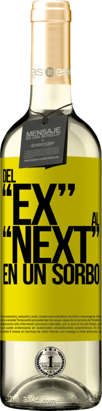 29,95 € Envoi gratuit | Vin blanc Édition WHITE Du EX au NEXT en une gorgée Étiquette Jaune. Étiquette personnalisable Vin jeune Récolte 2025 Verdejo
