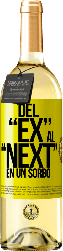 29,95 € Envío gratis | Vino Blanco Edición WHITE Del EX al NEXT en un sorbo Etiqueta Amarilla. Etiqueta personalizable Vino joven Cosecha 2024 Verdejo