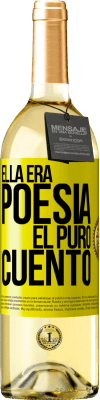29,95 € Envío gratis | Vino Blanco Edición WHITE Ella era poesía, él puro cuento Etiqueta Amarilla. Etiqueta personalizable Vino joven Cosecha 2024 Verdejo
