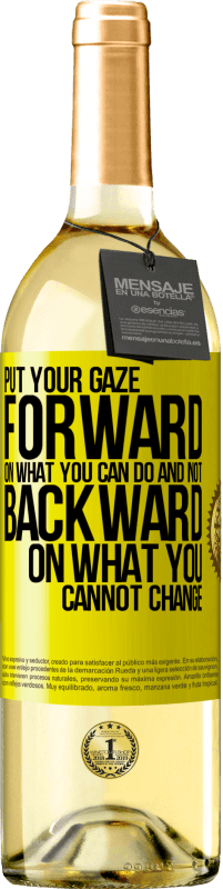 29,95 € Free Shipping | White Wine WHITE Edition Put your gaze forward, on what you can do and not backward, on what you cannot change Yellow Label. Customizable label Young wine Harvest 2024 Verdejo