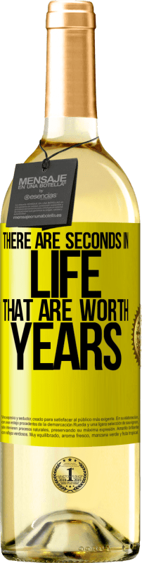 29,95 € 免费送货 | 白葡萄酒 WHITE版 生命中值得一秒的生命 黄色标签. 可自定义的标签 青年酒 收成 2024 Verdejo