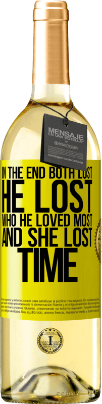 29,95 € Free Shipping | White Wine WHITE Edition In the end, both lost. He lost who he loved most, and she lost time Yellow Label. Customizable label Young wine Harvest 2024 Verdejo